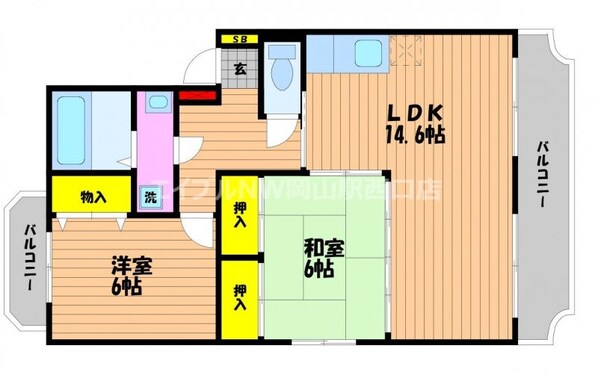 エスポワールの物件間取画像